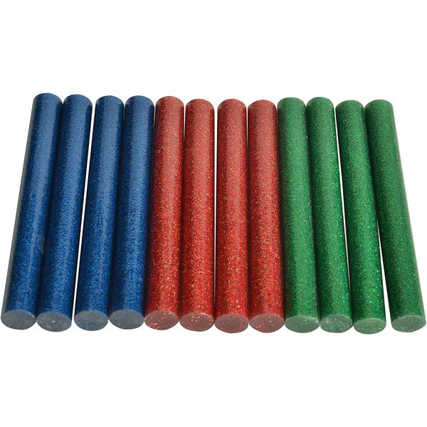 Термоклей трьох кольорів (червоний, зелений, синій), низькотемпературний, для клейових пістолетів STANLEY STHT1-70436 STHT1-70436 фото