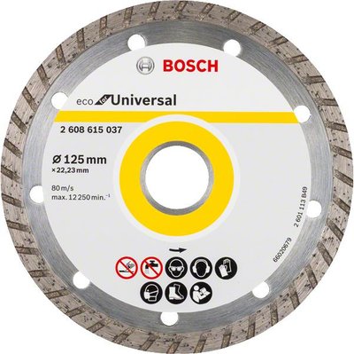 Диск алмазний Bosch ECO Univ.Turbo 125-22.23 2608615037 фото