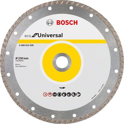 Диск алмазний Bosch ECO Univ.Turbo 230-22.23 2608615039 фото