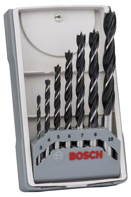 Сверла по дереву Bosch X-Pro Line набор 7 шт. 3,4,5,6,7,8,10 мм 2607017034 фото