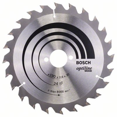 Пильный диск Bosch Optiline Wood 190×2,6×30, 24 ATB (2608640615) 2608640615 фото