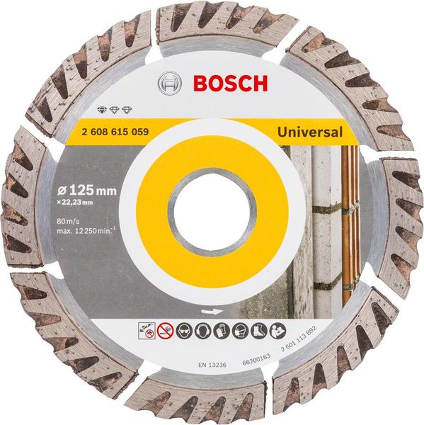 Диск алмазний Bosch Stf Universal 125-22.23, по бетону 2608615059 фото