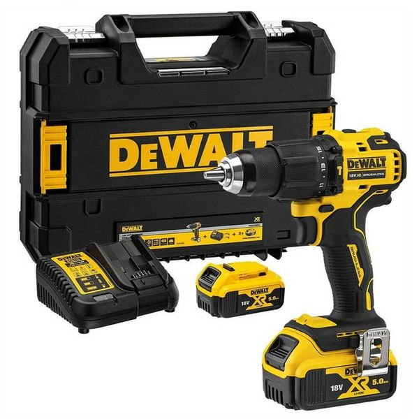 Дрель-шуруповерт аккумуляторная бесщёточная ударная DeWALT DCD709P2T DCD709P2T фото