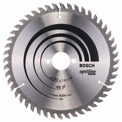 Пильный диск Bosch Optiline Wood 190x30 48z (2608640617) 2608640617 фото