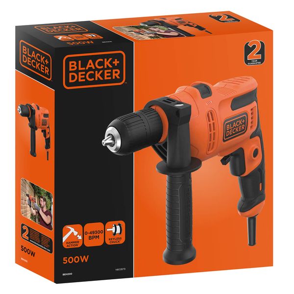 Дрель сетевая ударная BLACK+DECKER BEH200 BEH200 фото