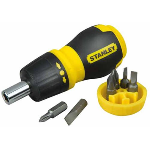 Викрутка - набір Multibit Stubby, реверсивна, з шістьма змінними бітами STANLEY 0-66-358 0-66-358 фото