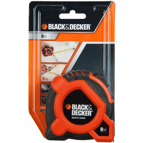 Рулетка измерительная GRIP TAPE 8 метров BLACK+DECKER BDHT0-30099 BDHT0-30099 фото