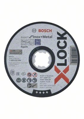 Круг відрізний Bosch X-LOCK Expert для нерж. та металу, 125x1.0 2608619264 фото