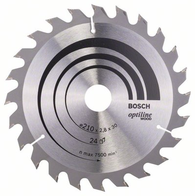 Пильний диск Bosch Optiline Wood 210×2,8×30 мм, 24 ATB (2608640621) 2608640621 фото