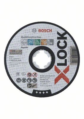 Круг відрізний Bosch X-LOCK Multi, для будь-яких матеріалів 125x1.6 2608619270 фото