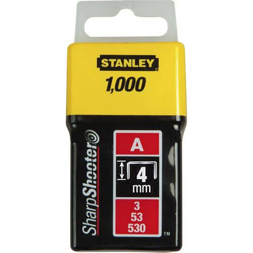 Скобы тип А высотой 4 мм, для степлера ручного Light Duty, в упаковке 1000 шт STANLEY 1-TRA202T 1-TRA202T фото