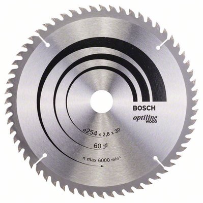 Пильний диск Bosch Optiline Wood 254x30 60z (2608640444) 2608640444 фото