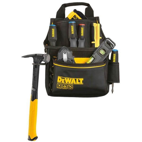 Професійна сумка для інструментів з ременем та скобою для молотка DeWALT DWST40101-1 19588 фото