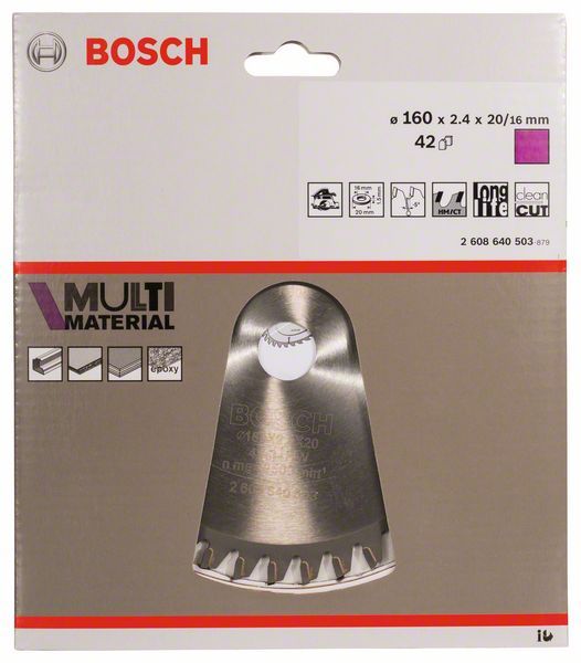 Пильний диск Bosch Multi Material 160x20 42z (2608640503) 2608640503 фото