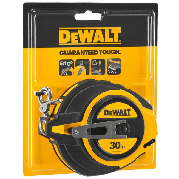 Рулетка вимірювальна Steel, 30 м х 10 мм DeWALT DWHT0-34093 19705 фото