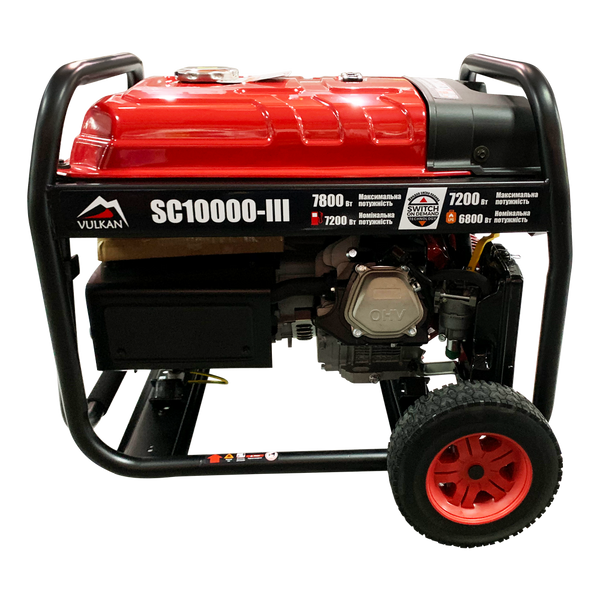 Генераторна установка SC10000-III (бензин/газ) 1ф 7,5кВт/6,3кВт, ел.старт, бак-25л, колеса SC10000-III фото