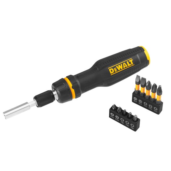 Викрутка - набір FULL FIT Telescoping, зі змінними бітами, 10 біт DeWALT DWHT68001-0 19691 фото