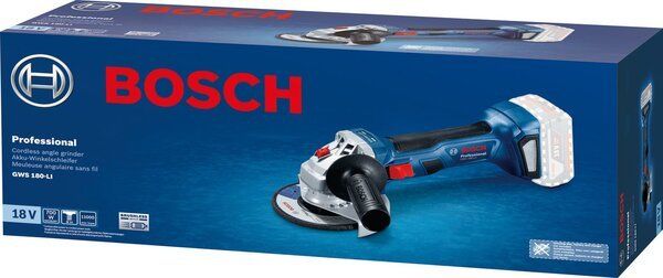 Шліфмашина кутова Bosch GWS 180-LI, 18В, 125мм, М14, 1,6 кг (0.601.9H9.020) GWS 180-LI фото