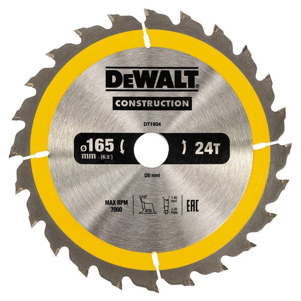 Диск пильный DeWALT DT1934 DT1934 фото