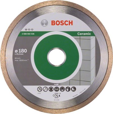 Диск алмазний Bosch Standard for Ceramic180-25.4 2608602536 фото